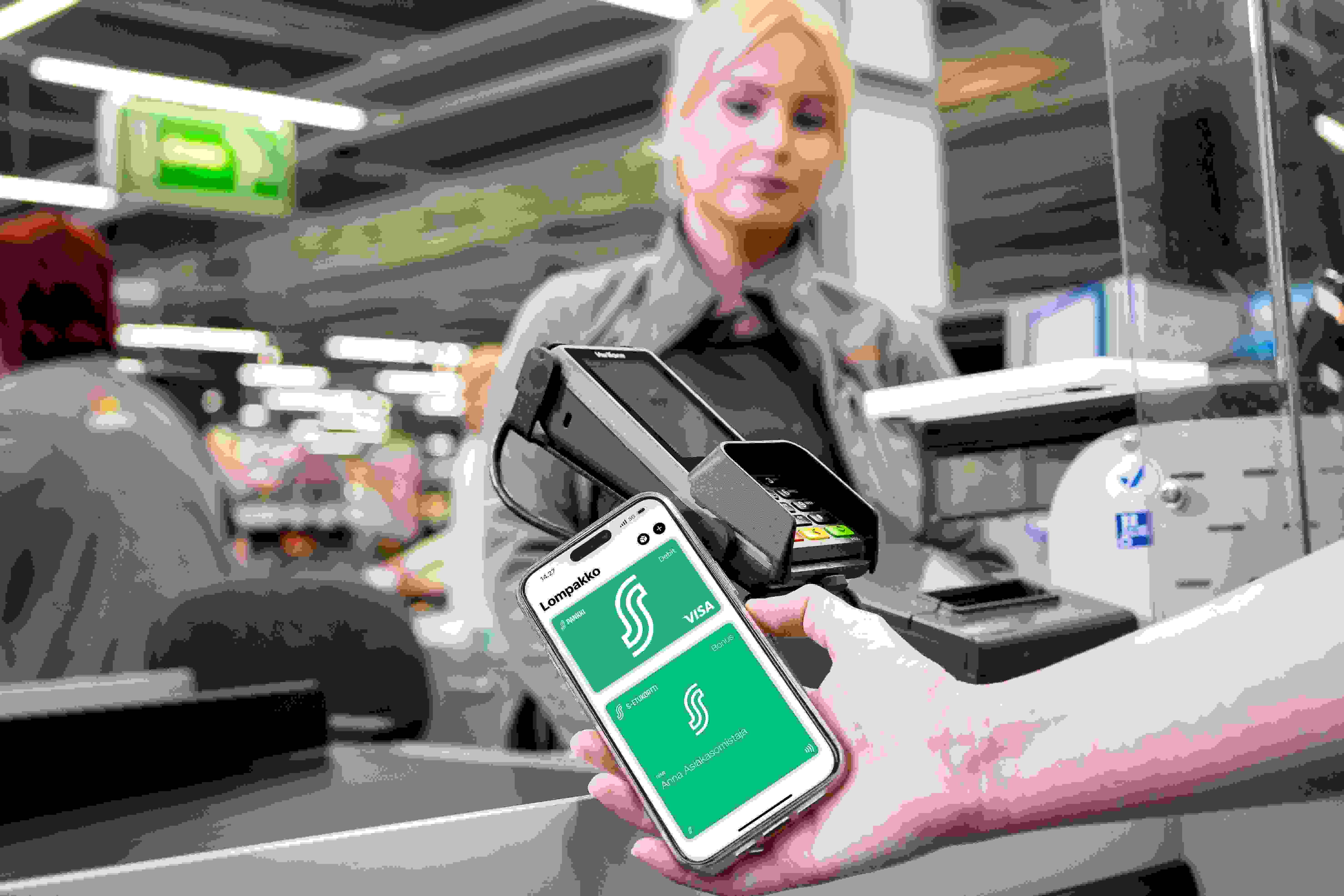 mobiili s-etukortit kassalla