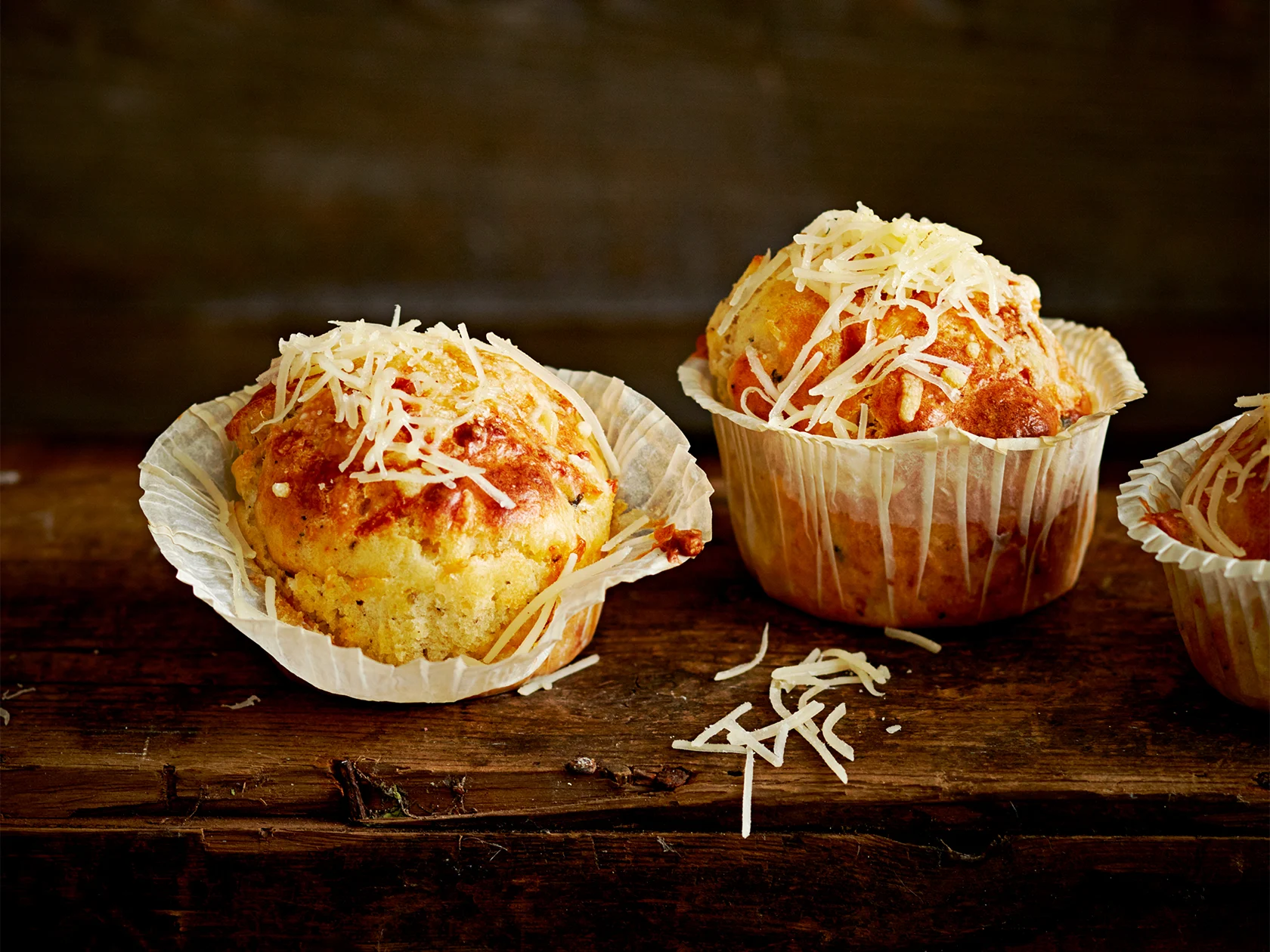 Kolmen juuston muffinit