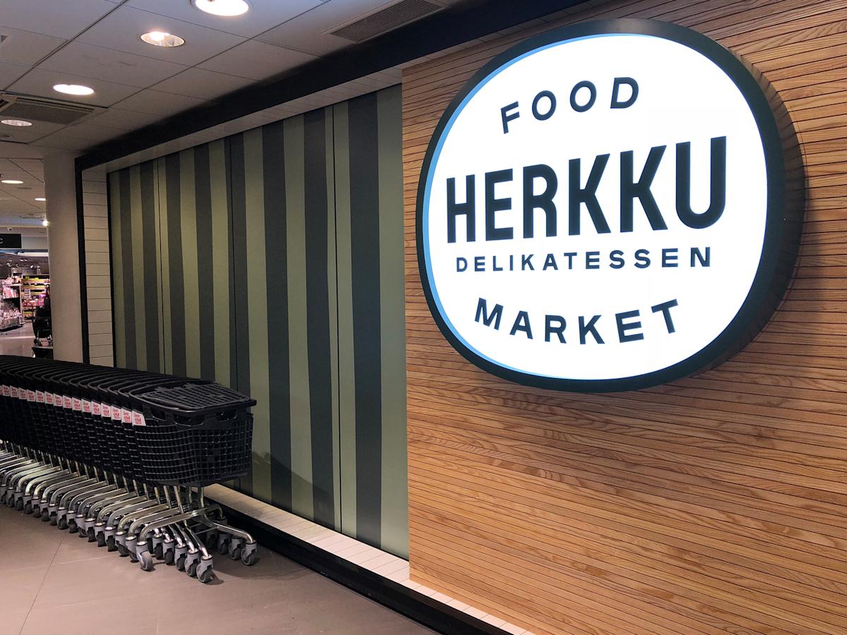 Food Market Herkun uusi logo on vilpitön ja juureva kuten peruna.