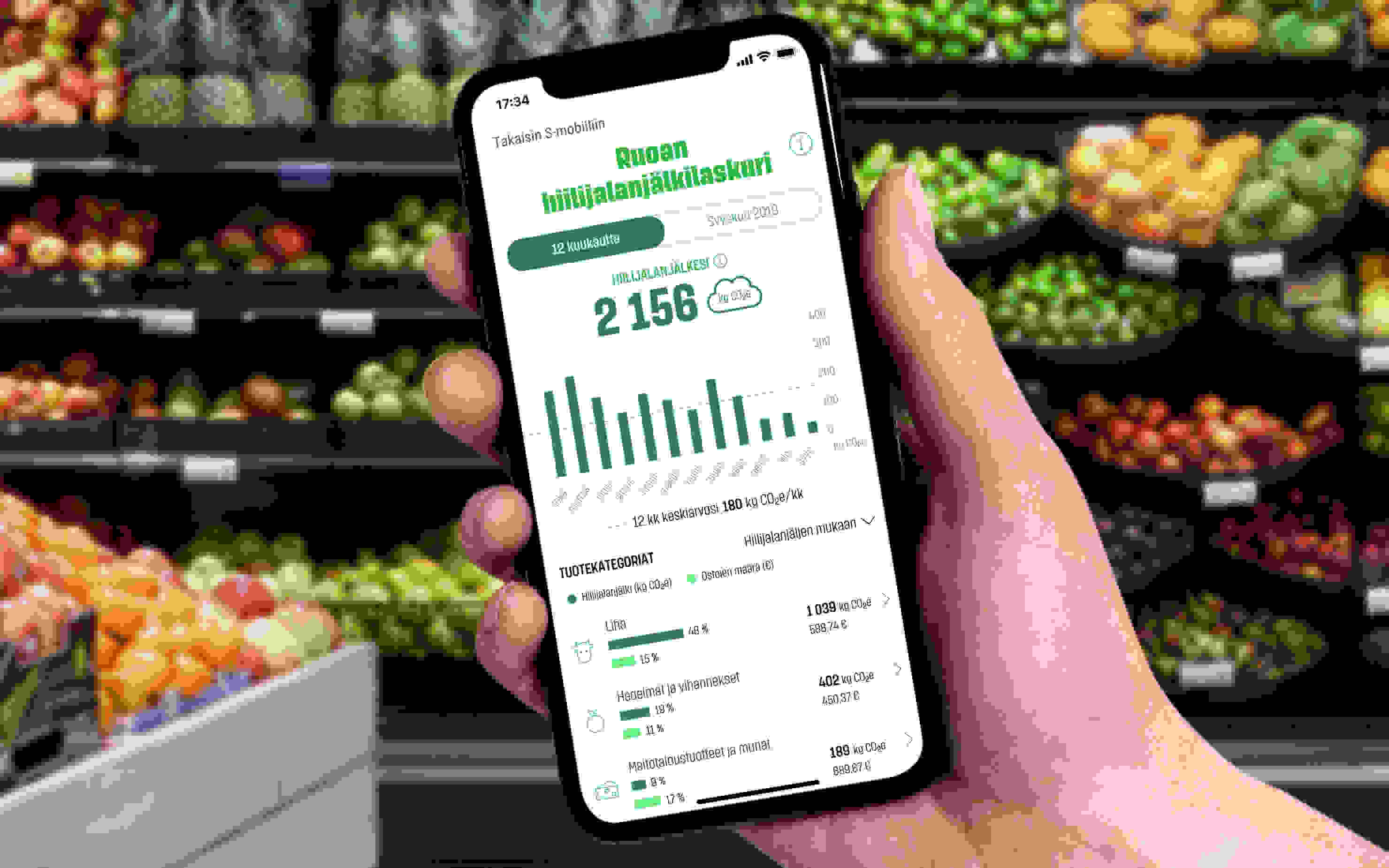 Leading Finnish retailer S Group launches a calculator that indicates the climate impact of one´s shopping basket