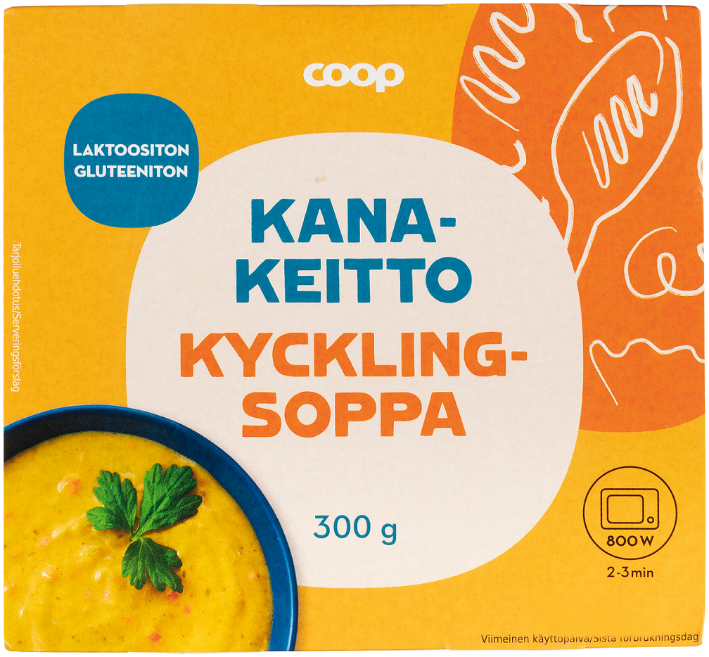Kuva Coop kanakeiton tuotepakkauksesta