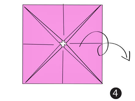 Kukkaorigami, kulmien taittaminen
