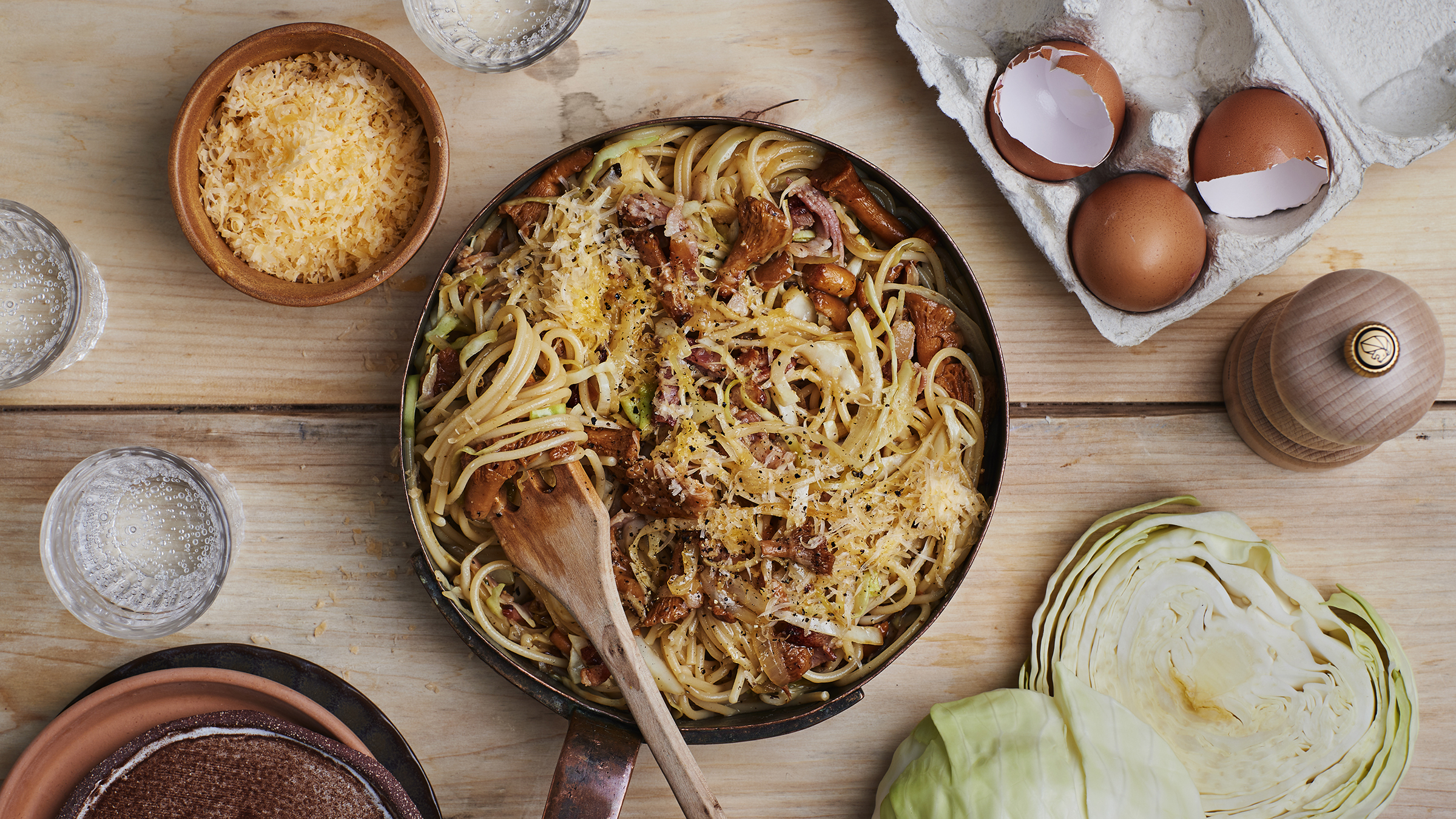 Sienicarbonara | Pasta | Yhteishyvä