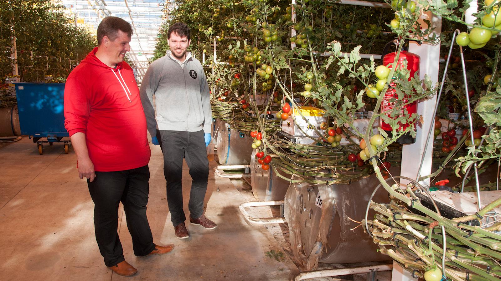 Agrifuturan myyntijohtaja Teemu Kanasuo ja toimitusjohtaja Sebastian Anttila