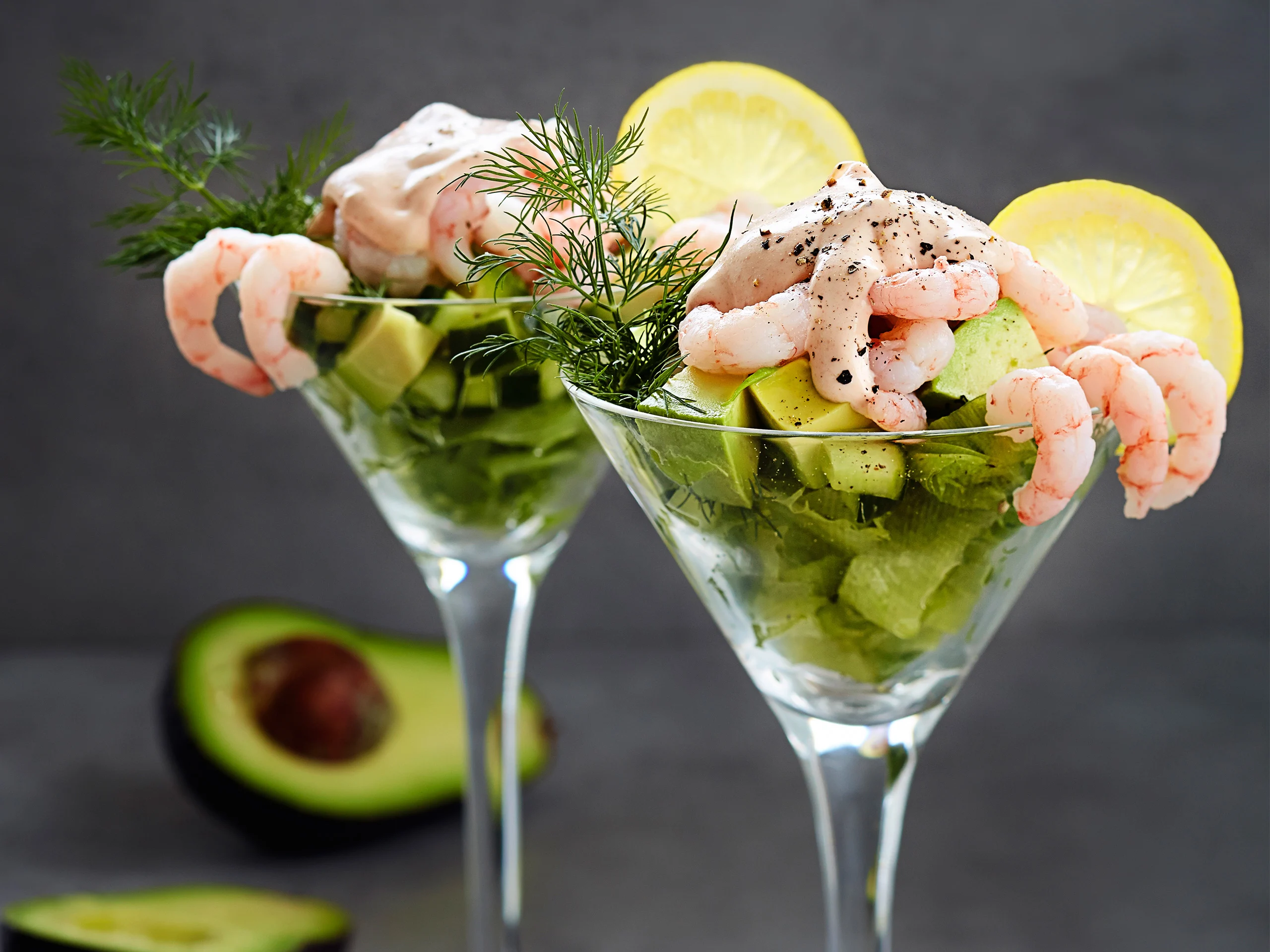 Avokado katkarapusalaatti