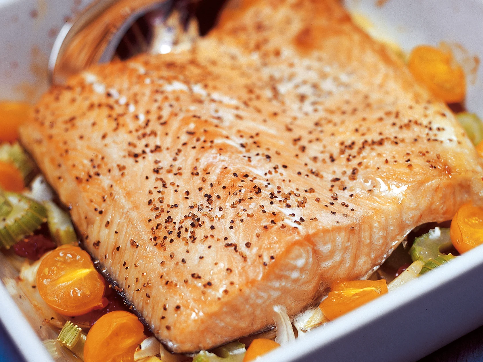 Kalaa kasvispedillä