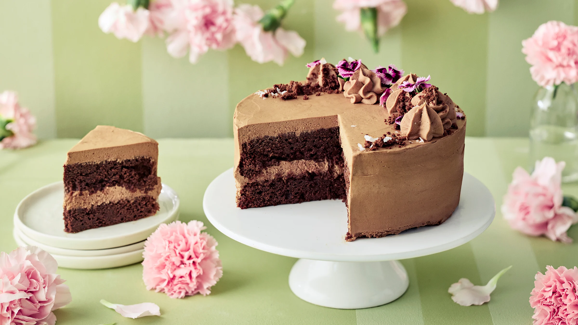 Maitosuklaatäytekakku