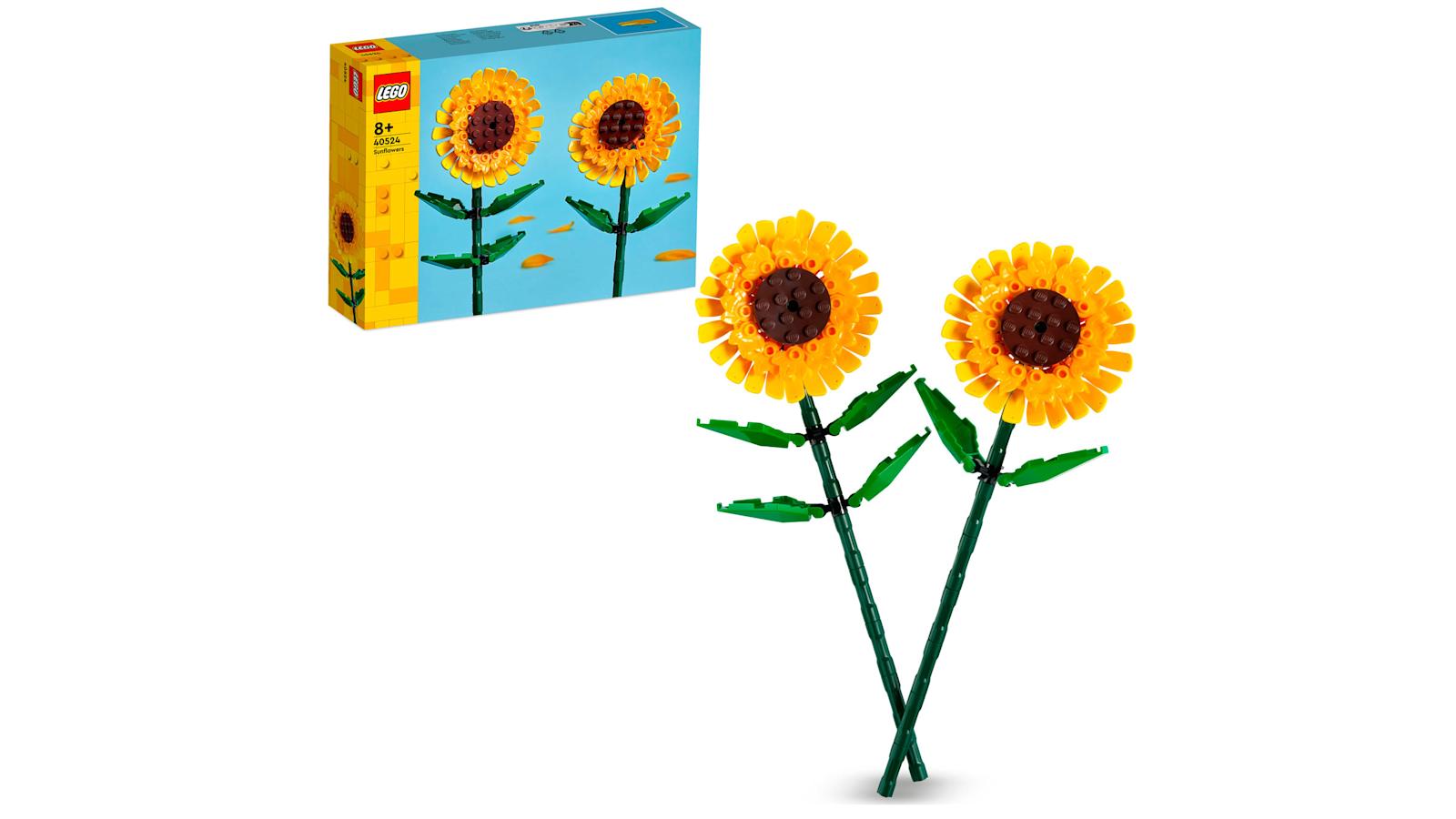 Legoista rakennettava auringonkukka