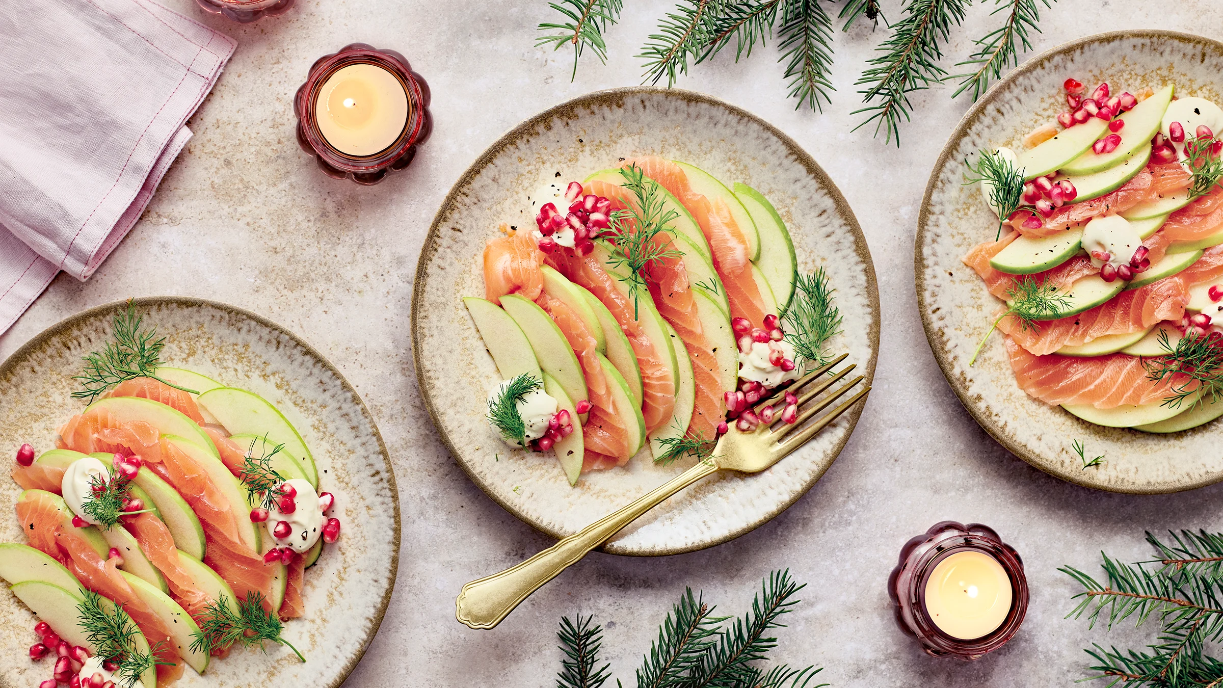  Gravad lax med äppelcarpaccio