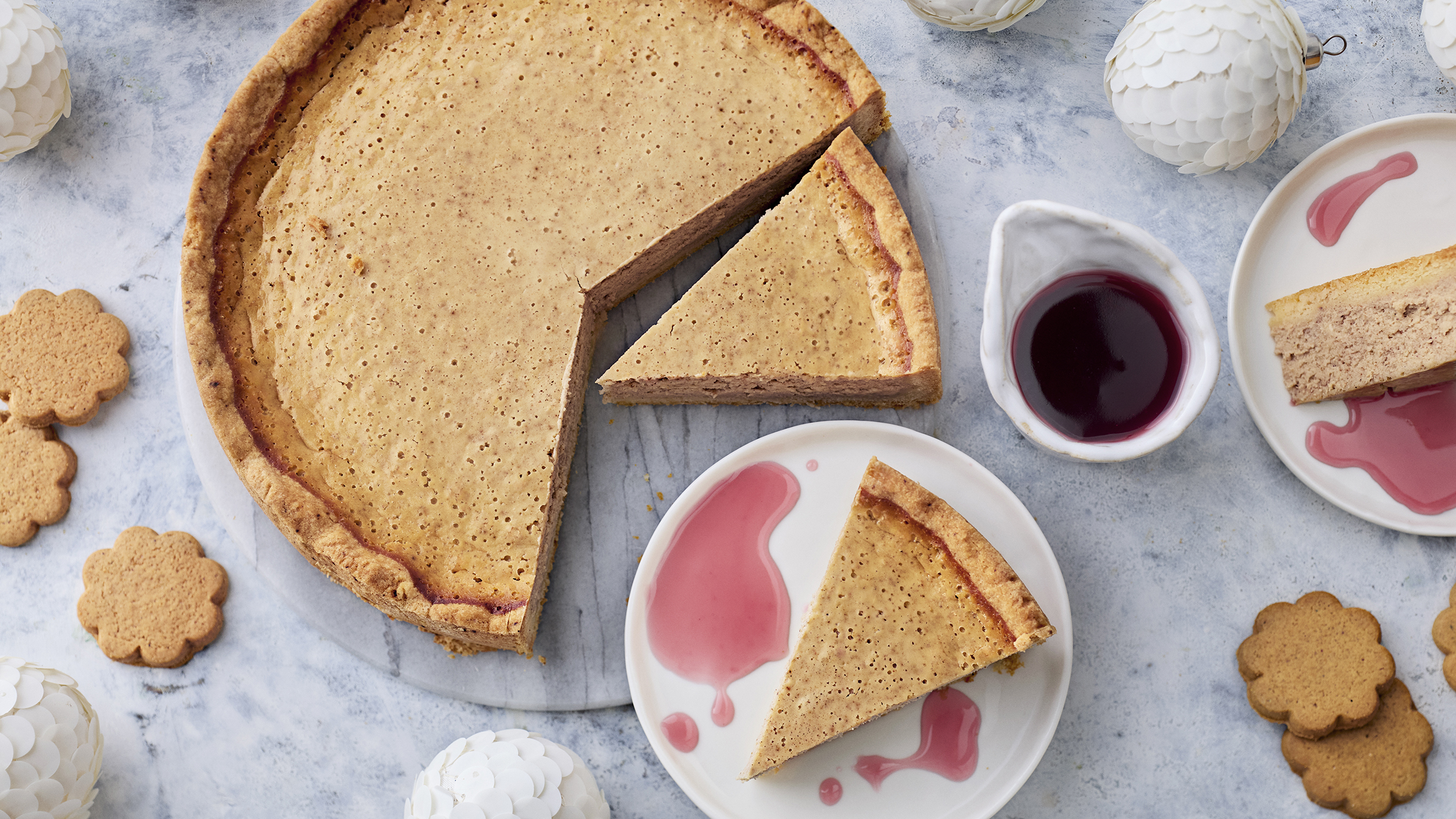 Piparijuustokakku ja glögikastike