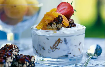 Aprikoosi-pähkinänougatvaahto