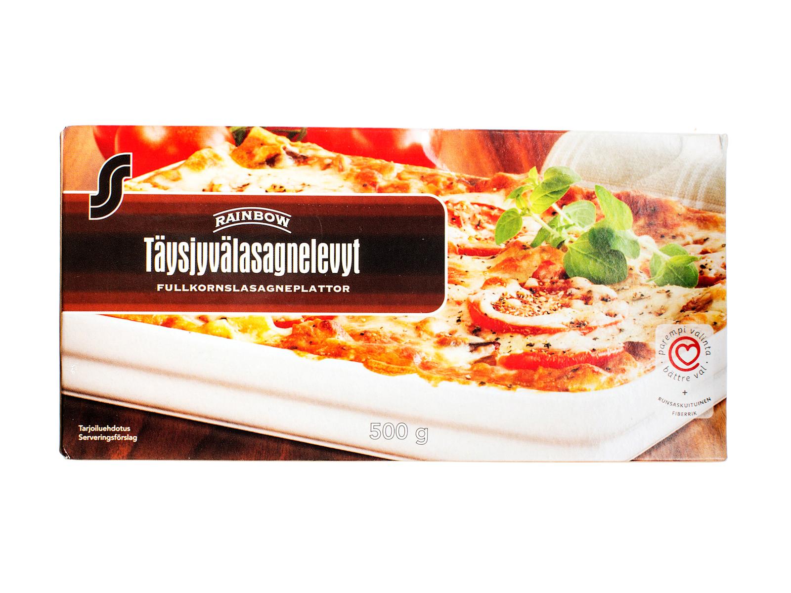 Rainbow täysjyvälasagne, 500 g