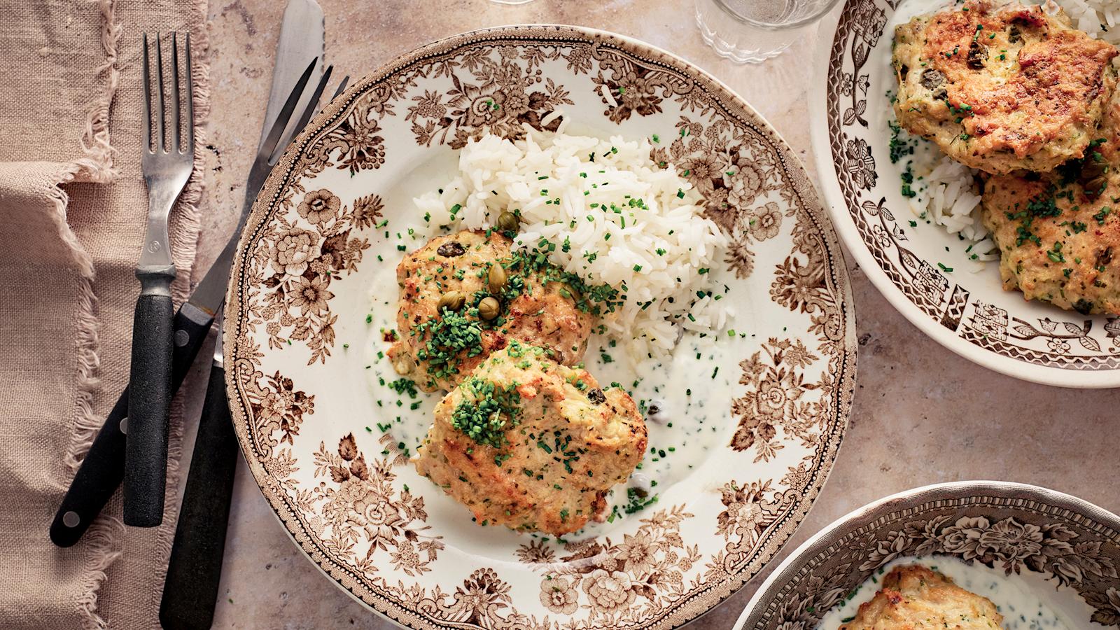 Broilerimurekepihvit ja ruohosipulikastike