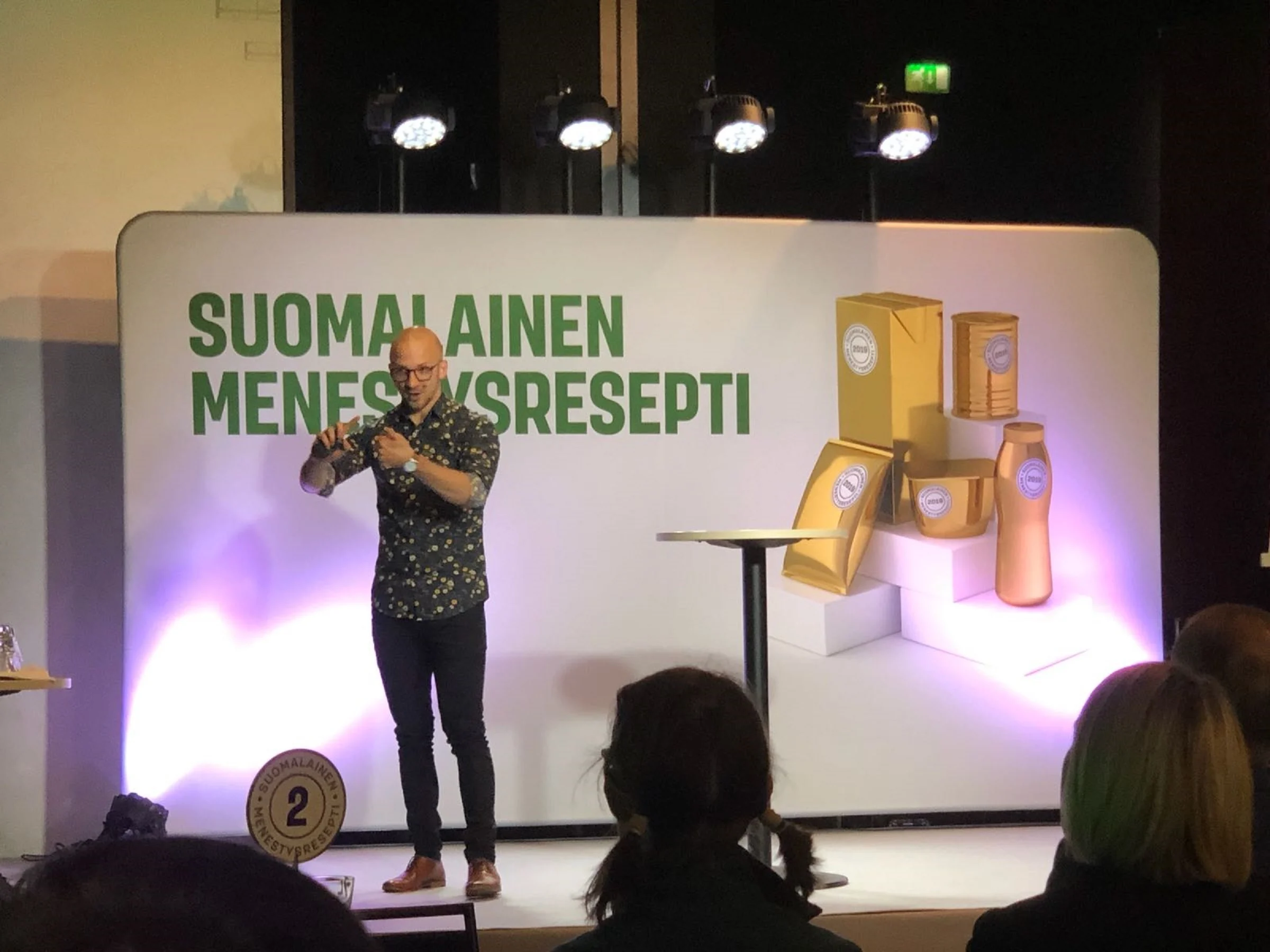 Lauri Reuter puhui Tampereella järjestetyssä innovaatiopajassa