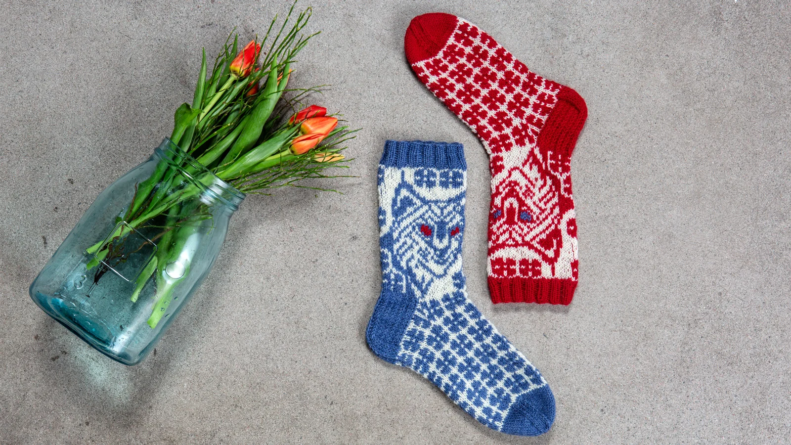 Kanta-Hämeen maakuntasukat, joiden varressa on ilves.