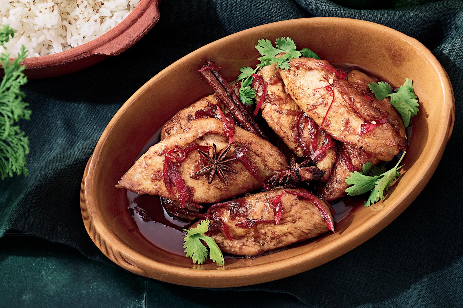 Läcker karamelliserad kyckling