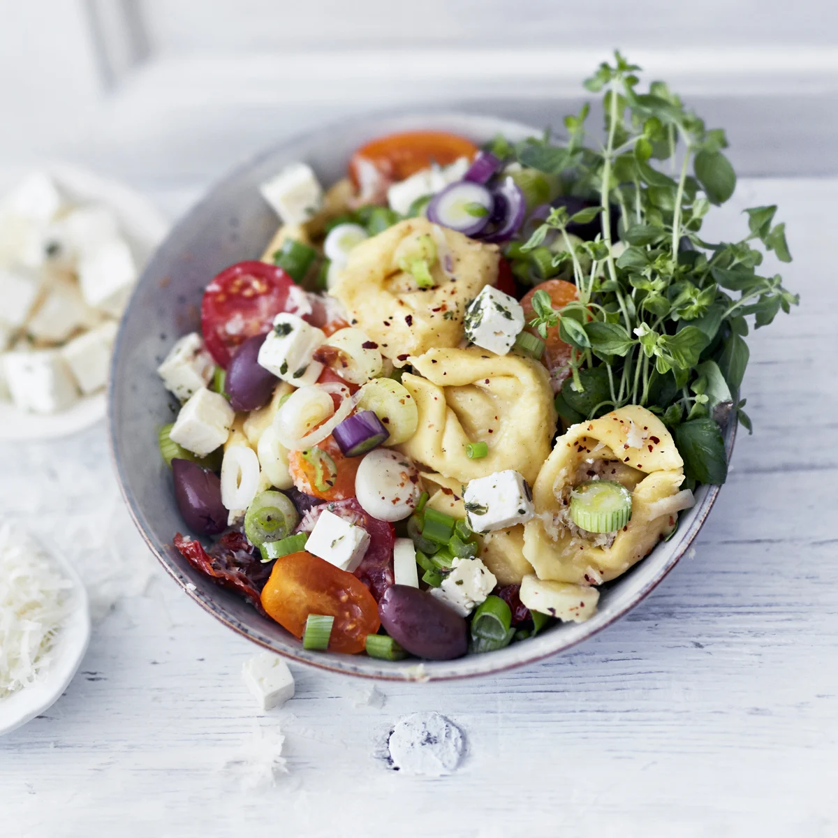 Kreikkalaiset fetatortellinit