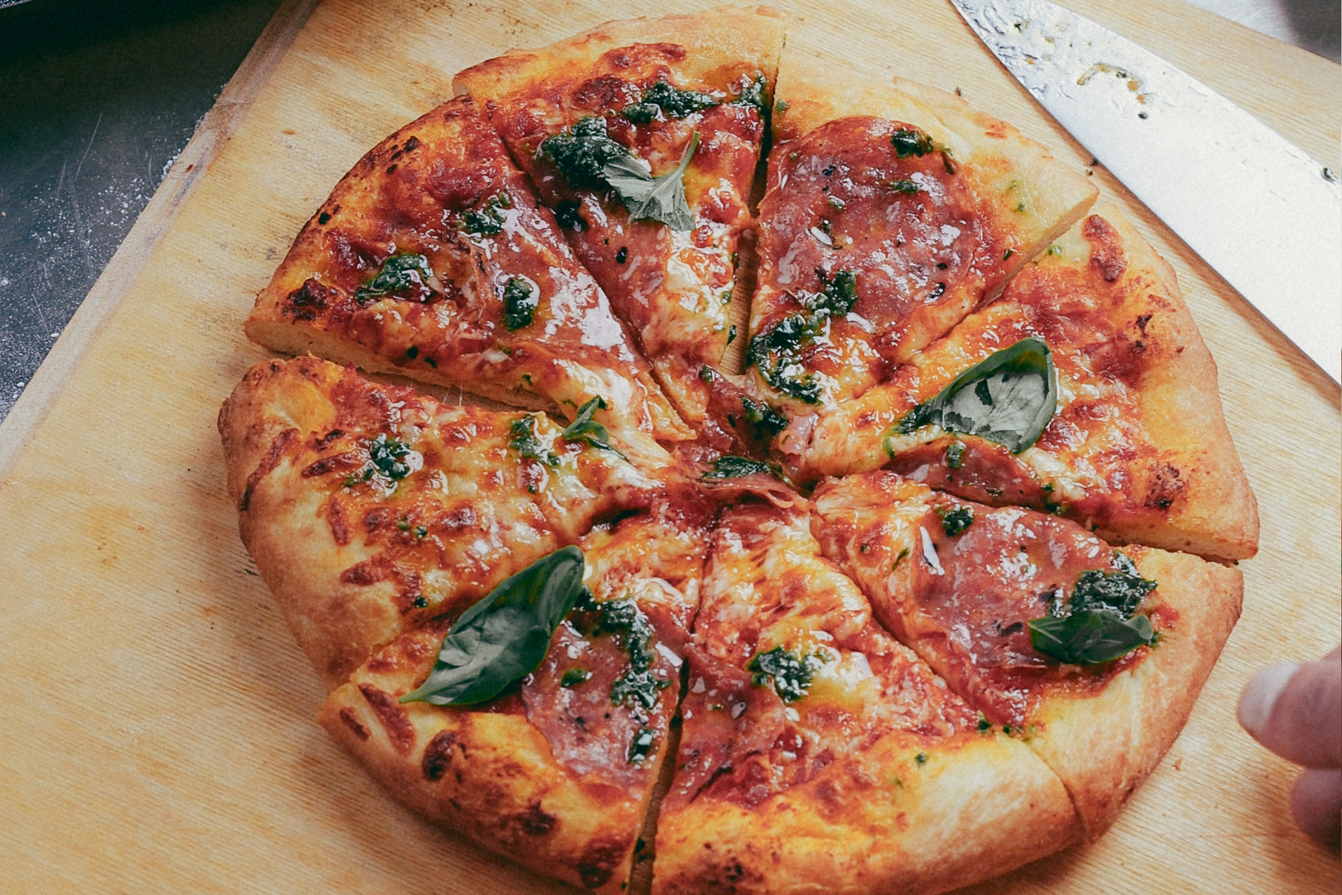 Tryffelisalami-pizza