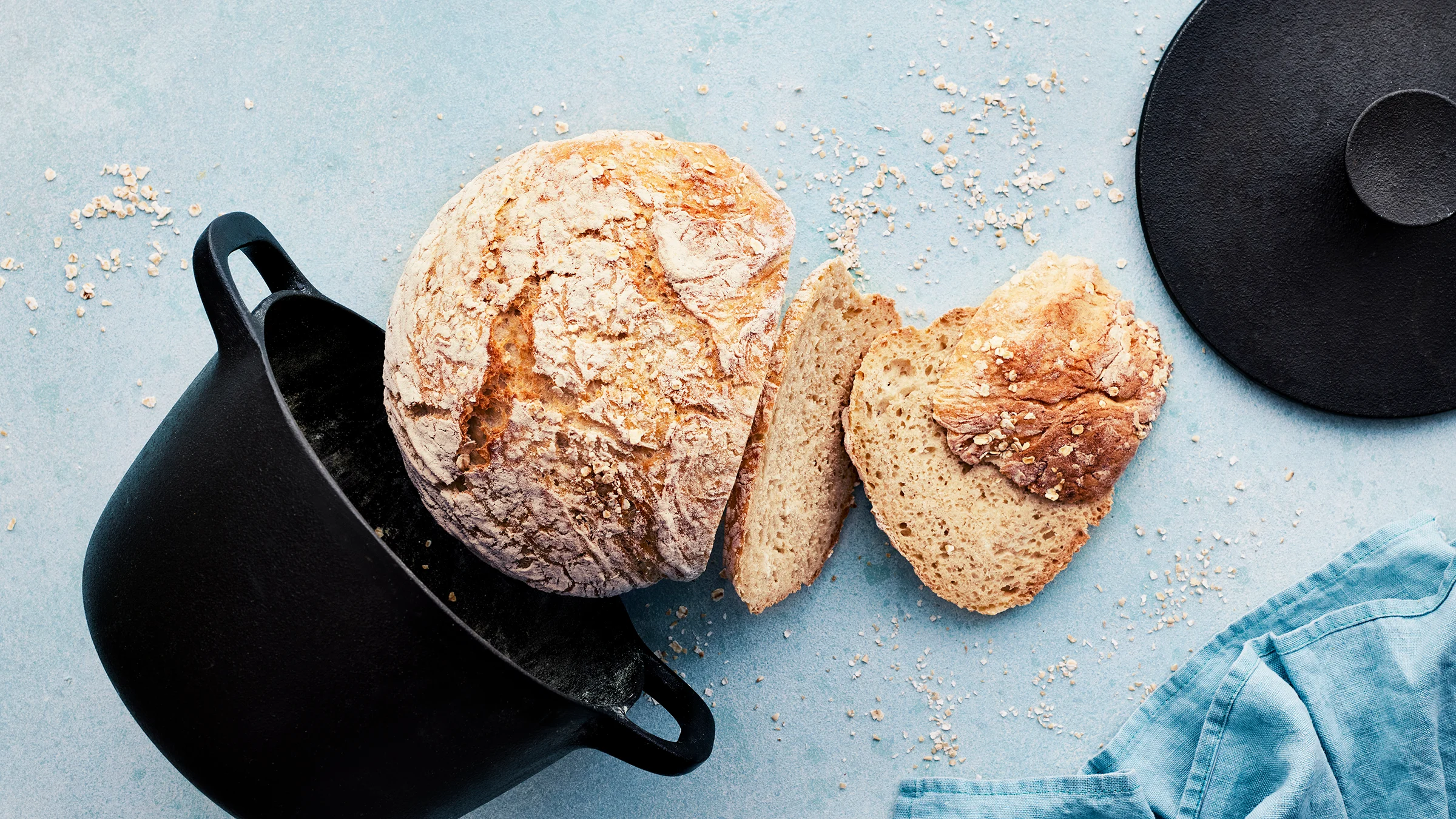 Helppo kaurapataleipä