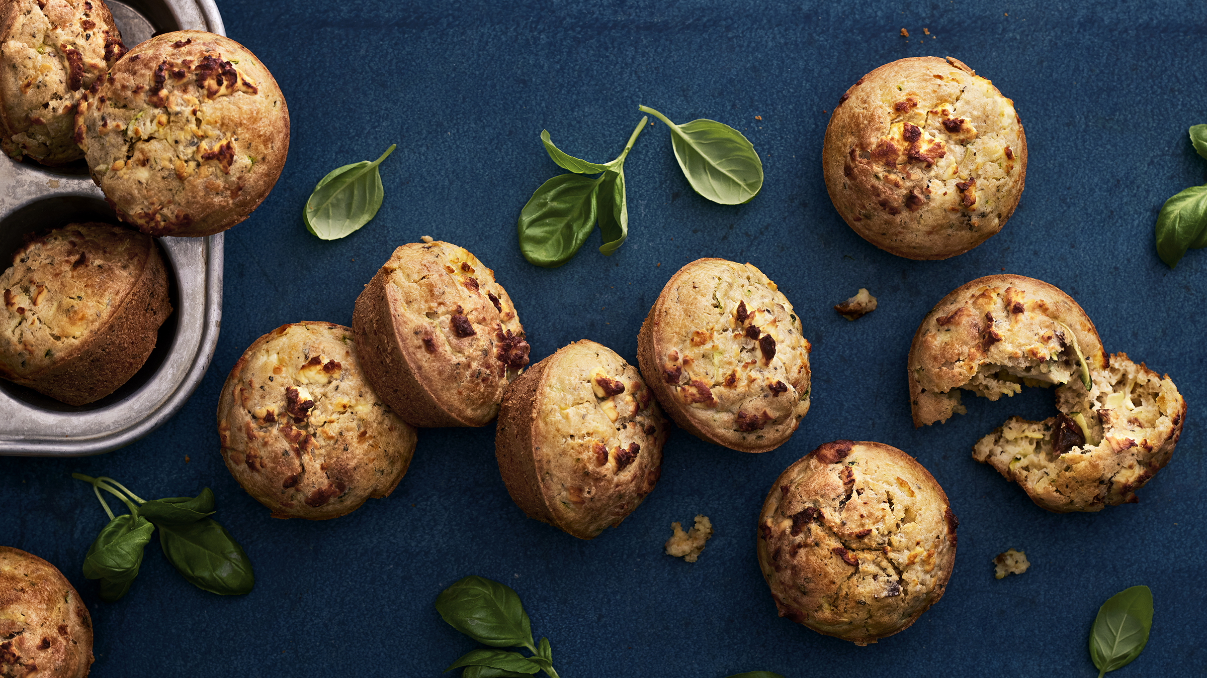 Feta-kesäkurpitsamuffinit