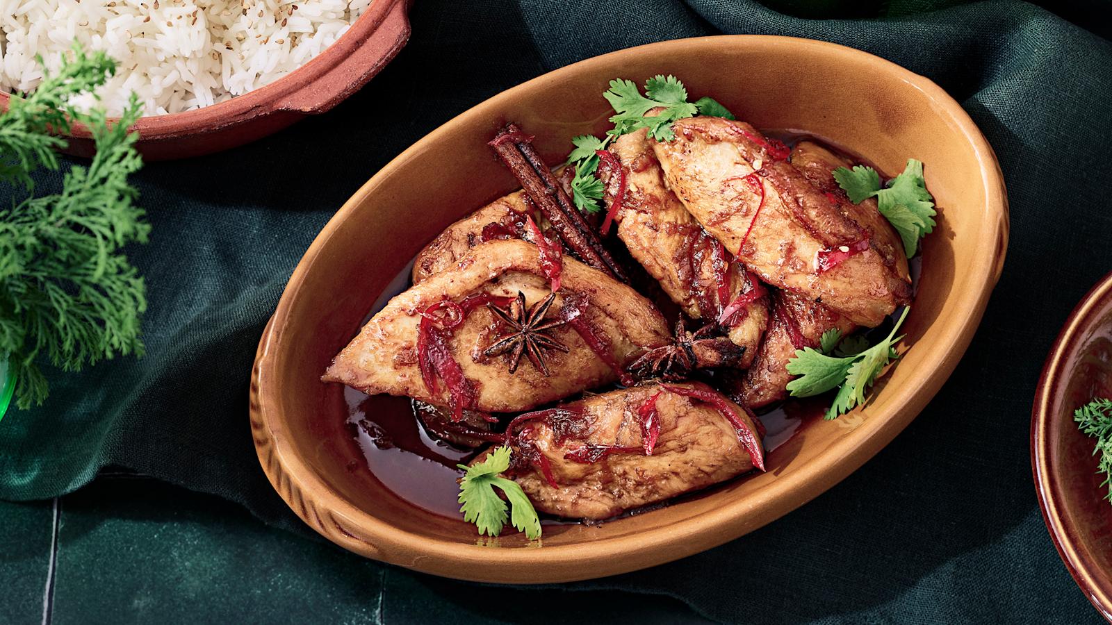 Delicious caramel chicken