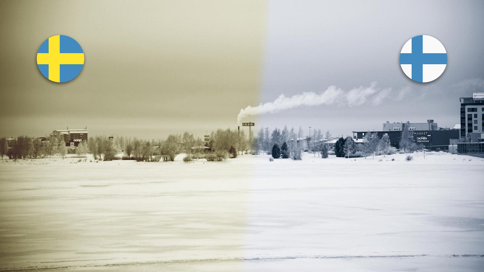 Tornionjoki on raja Suomen ja Ruotsin välillä. Vaikka välimatka Tornion ja Haaparannan välillä on lyhyt, eroja löytyy.