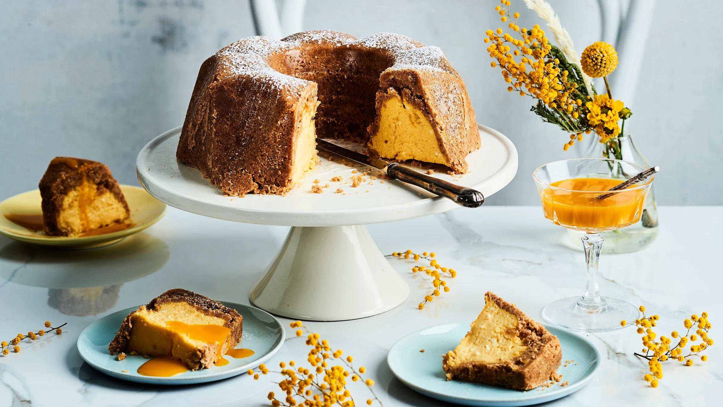 Keikautettu mangojuustokakku