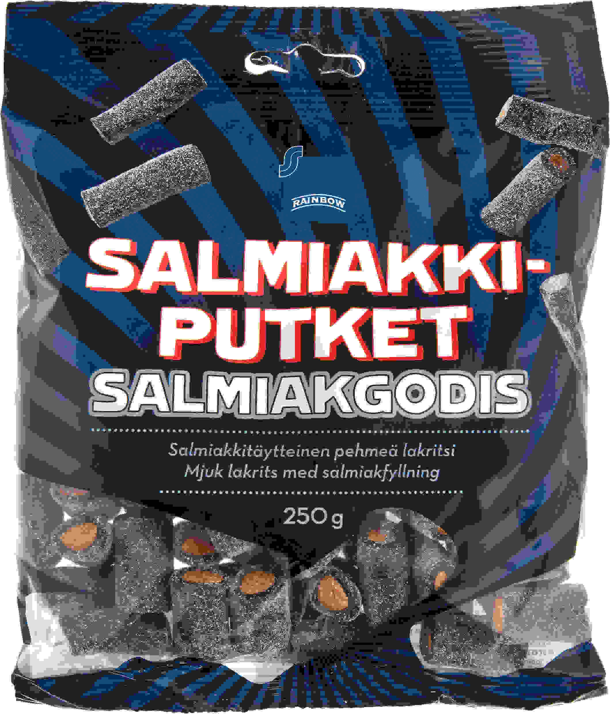 Rainbow Salmiakkiputket -karkkipussi