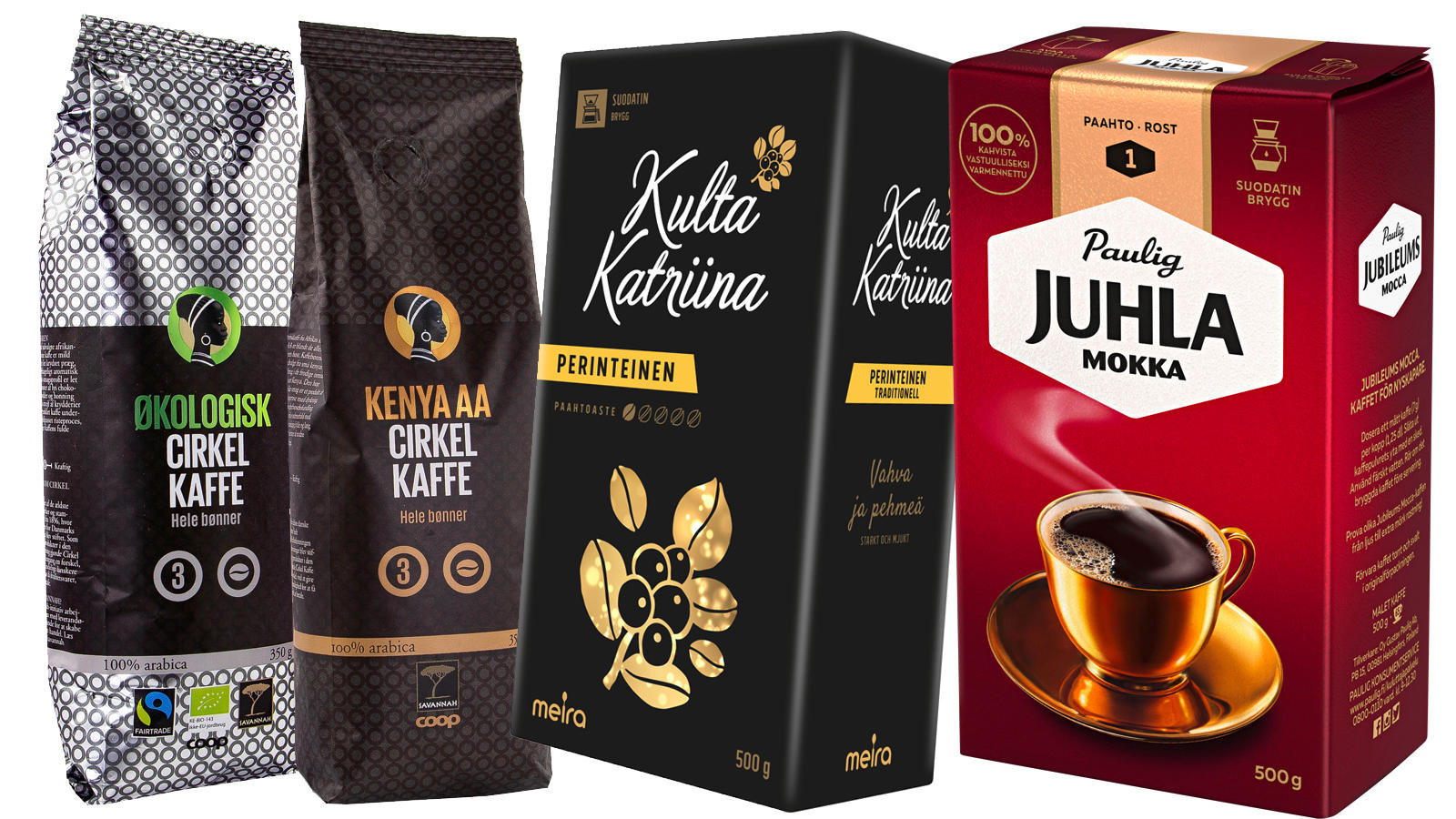 Kysyimme S-ryhmän hankinnalta, Meiralta ja Pauligilta, mihin makukartalla sijoittuvat marketeista löytyvät kahvit.