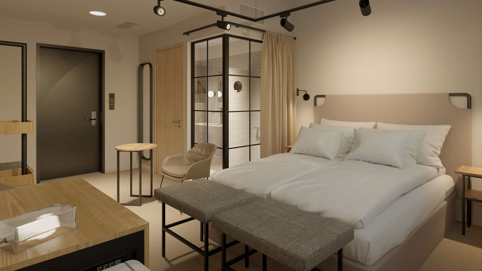 Original Sokos Hotel Wiklundin huoneet ovat harmonisen rauhallisia