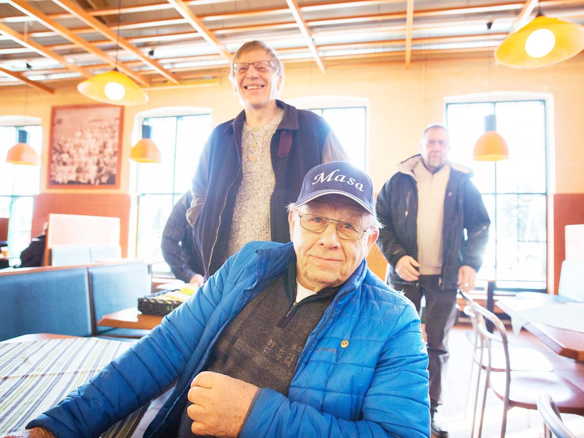 Matti "Masa" Saariketo, Simo Riikonen (vas.) ja Kari Tuomivuo