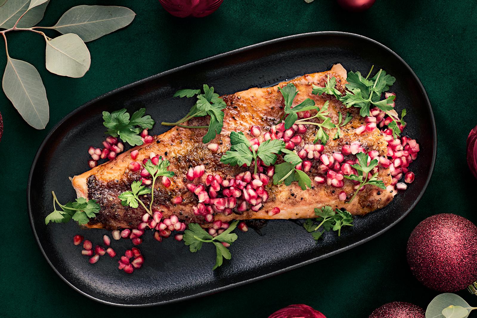 Christmas sugar salmon