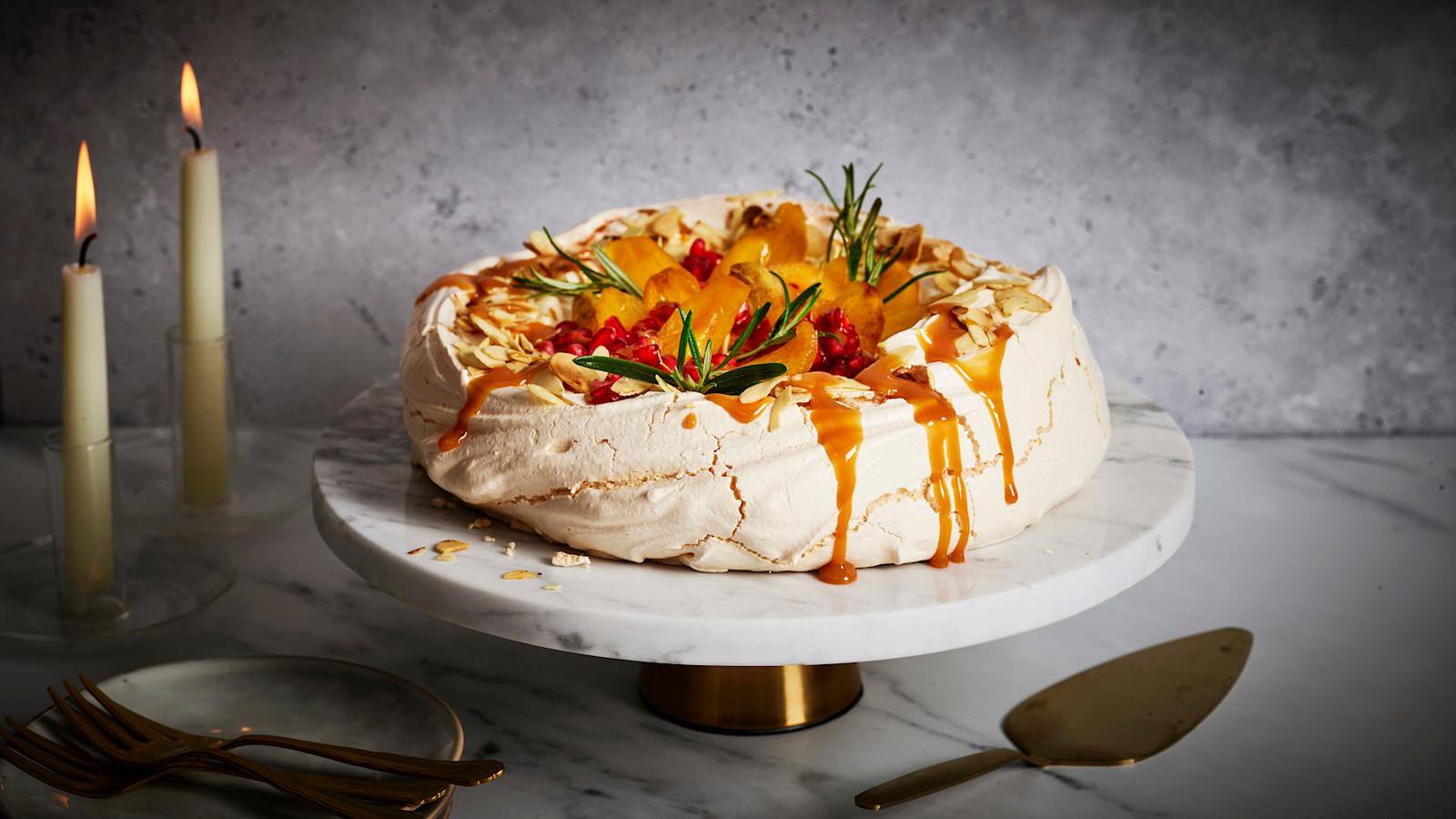 persimonpavlova, joulupavlova