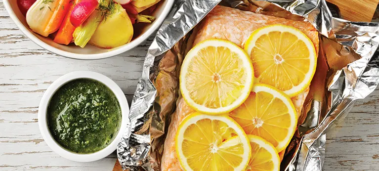 Savulohi ja varhaisvihannekset