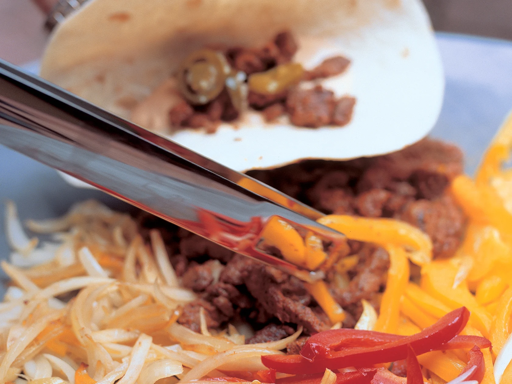 Lihafajitas muurinpohjapannulla