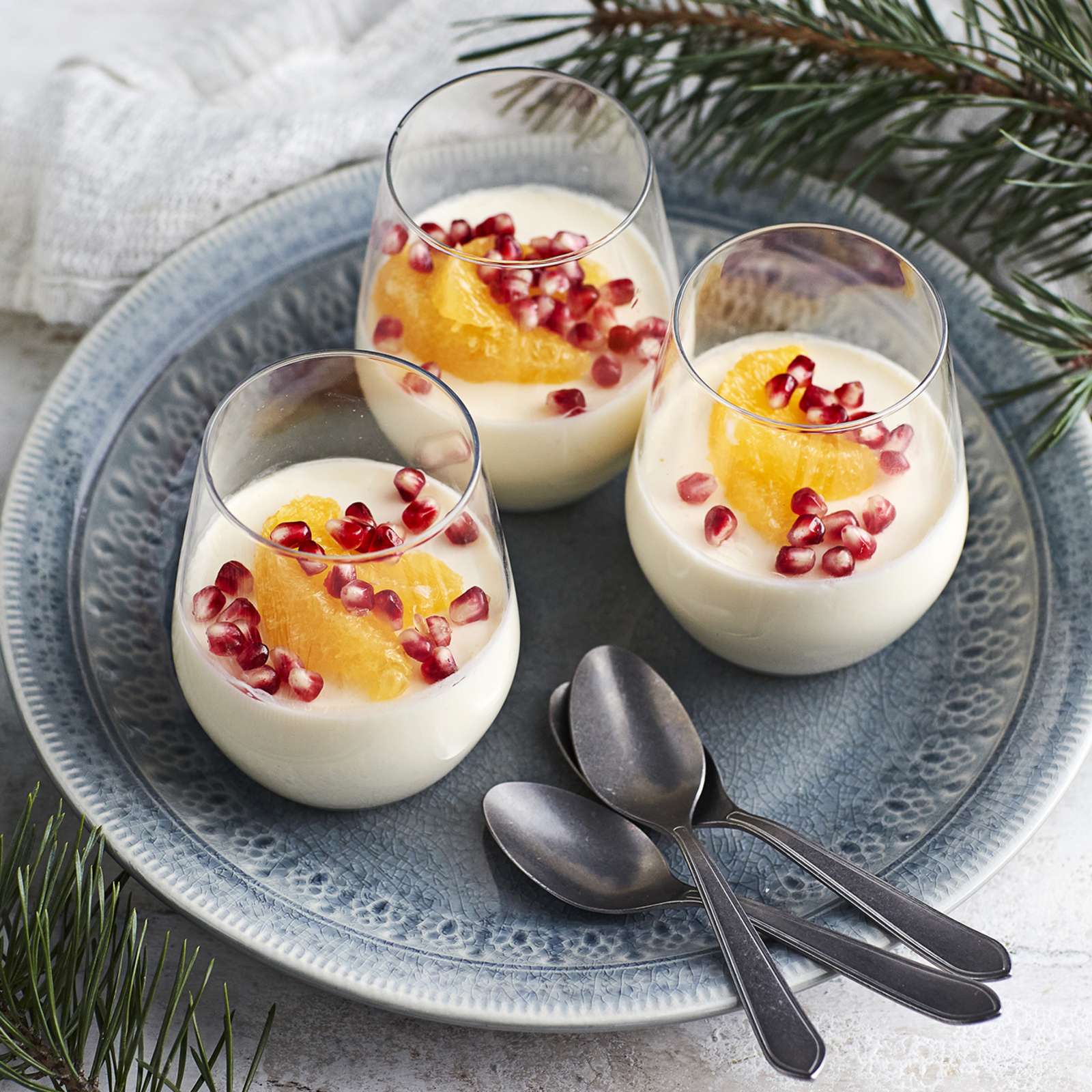 jouluinen pannacotta