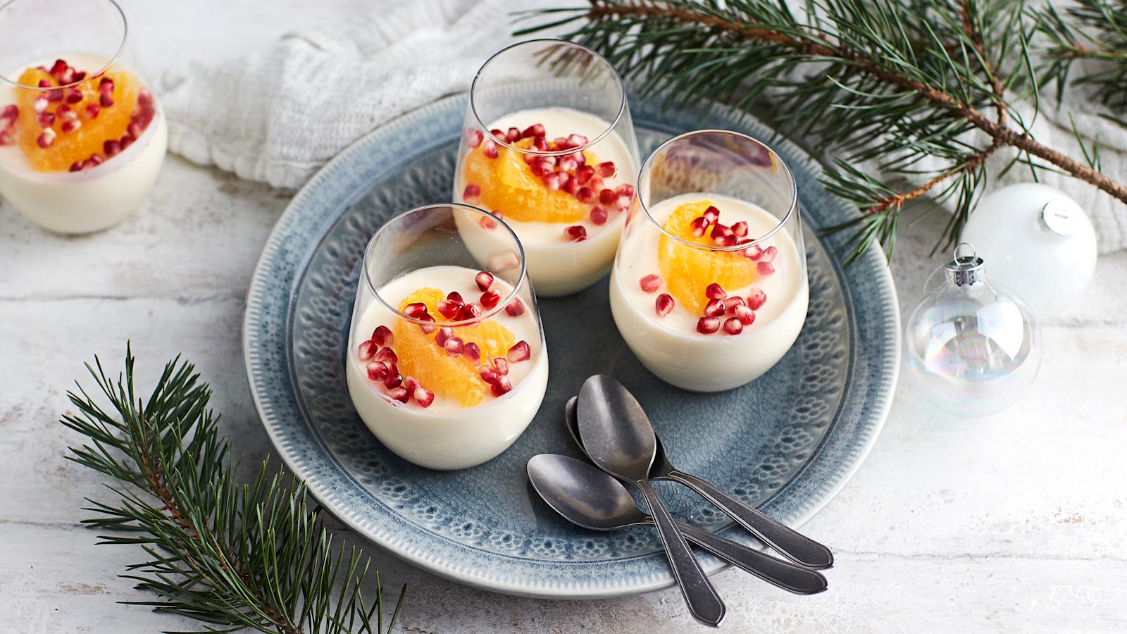 jouluinen pannacotta