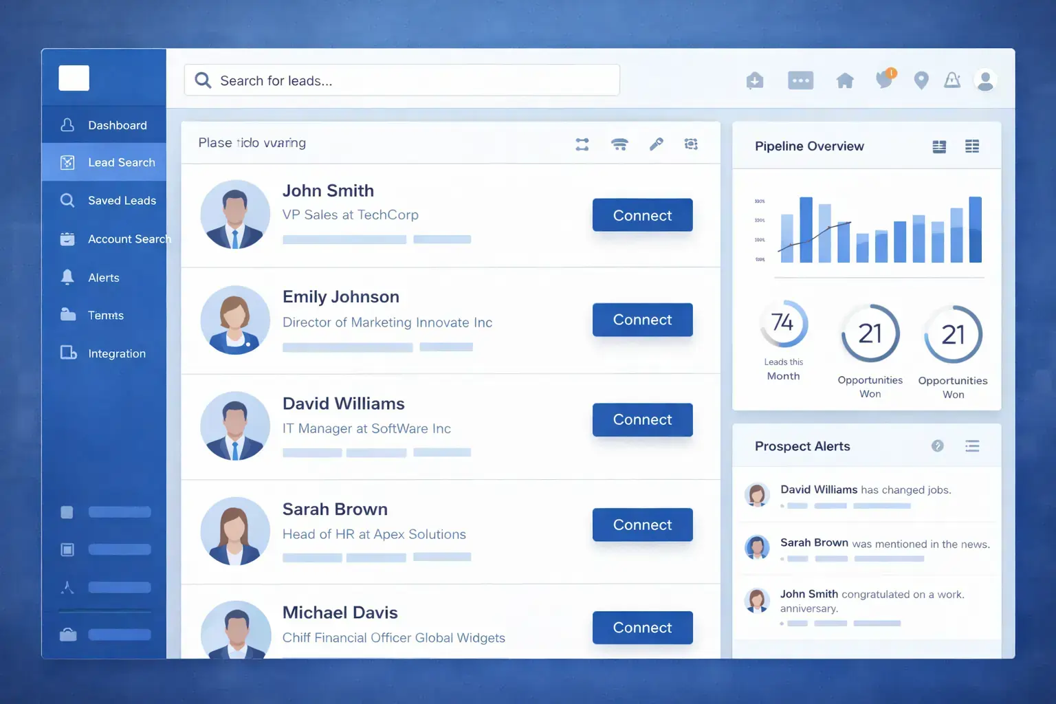 LinkedIn Sales Navigator Dashboard
