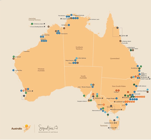 A screenshot of the Signature Experiences of Australia Flyer English May 2022 © Tourism Australia 