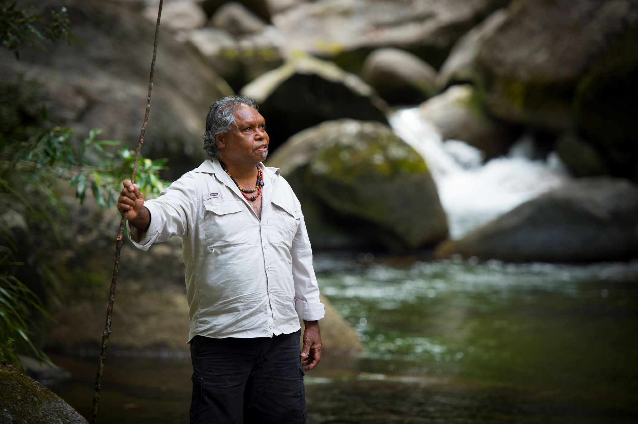 Uncle Roy Gibson, cultural advisor, Mossman Gorge Cultural Centre, Queensland © Voyages Indigenous Tourism Australia