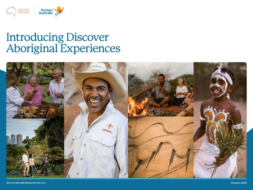  A screenshot of the Discover Aboriginal Experiences Resources Flyer cover © Tourism Australia