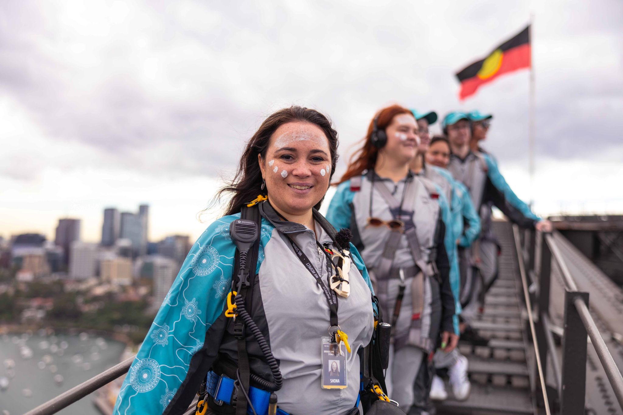 Learn about Sydney from a First Nations perspective on the Burrawa Aboriginal Climb Experience ©BridgeClimbSydney