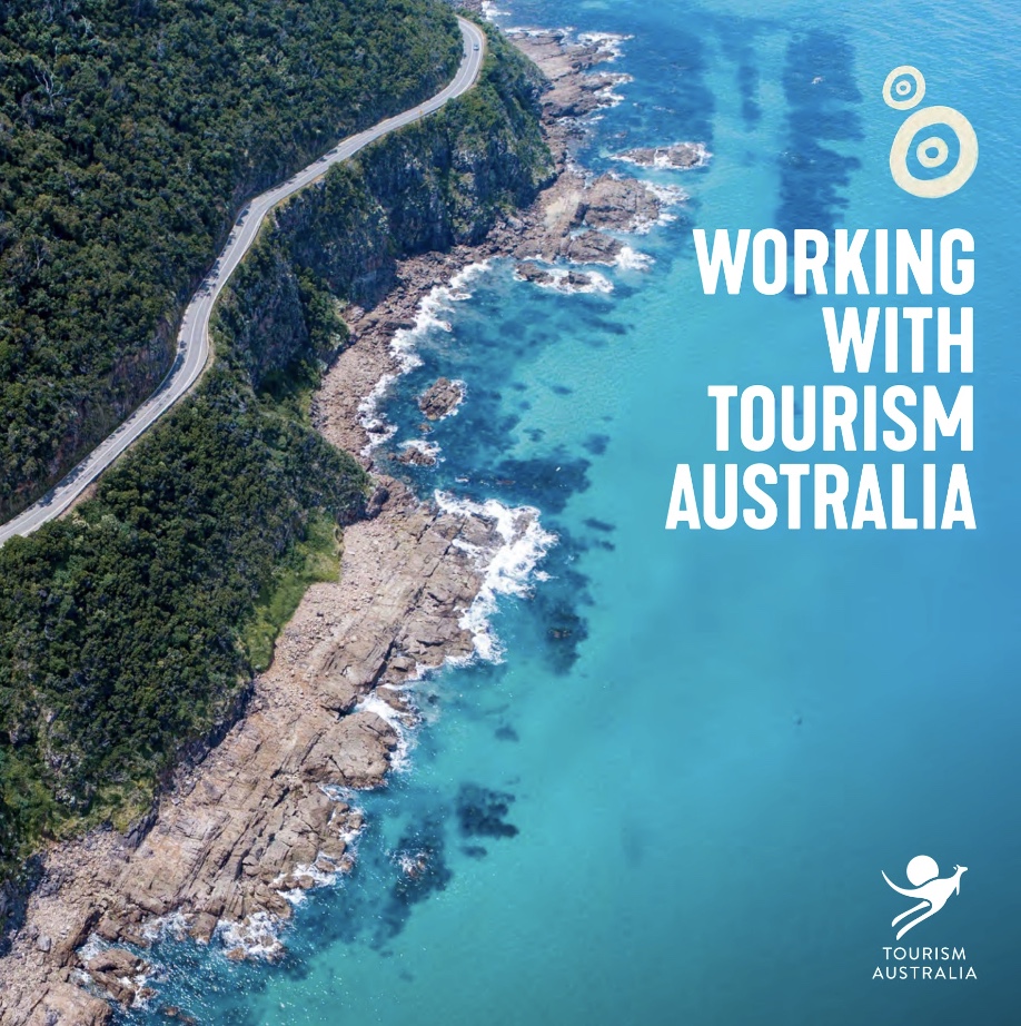 A screenshot of the Working with Tourism Australia Guide 2022 cover © Tourism Australia 