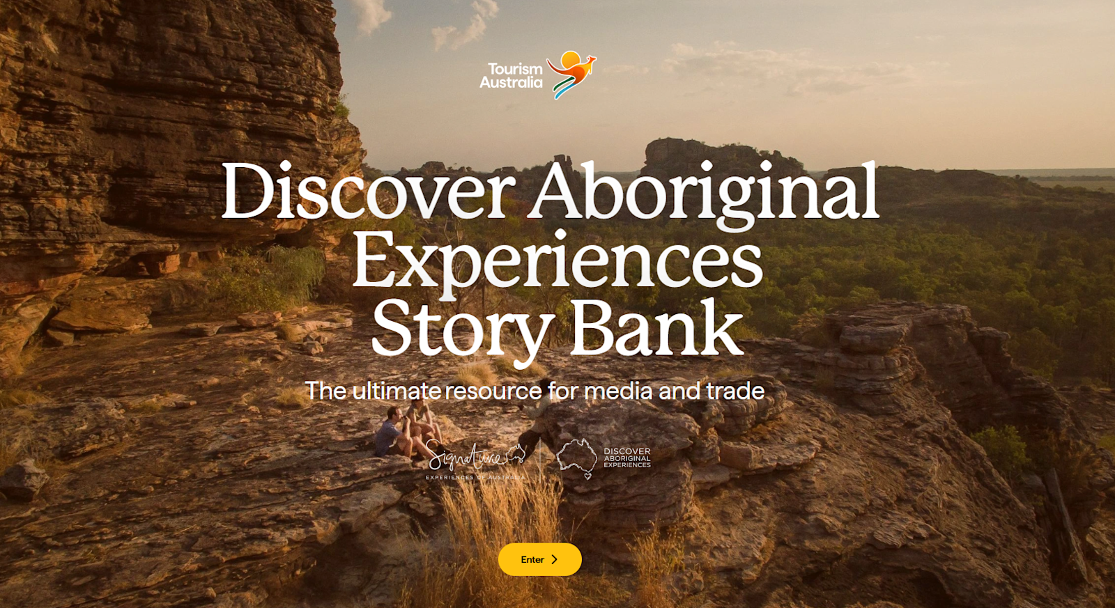 A screenshot of the Discover Aboriginal Experiences Story Bank cover © Tourism Australia