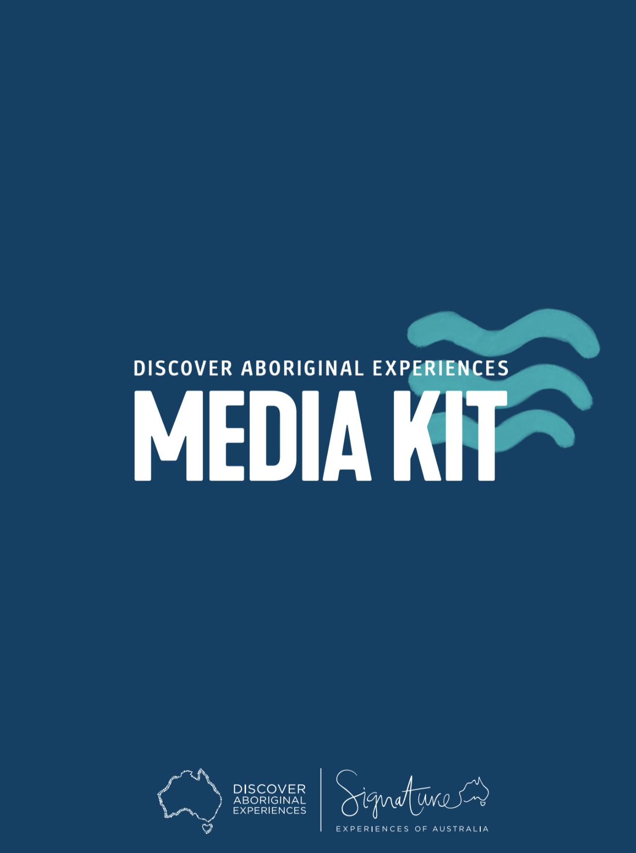 A screenshot of the Discover Aboriginal Experiences Media Kit cover © Tourism Australia