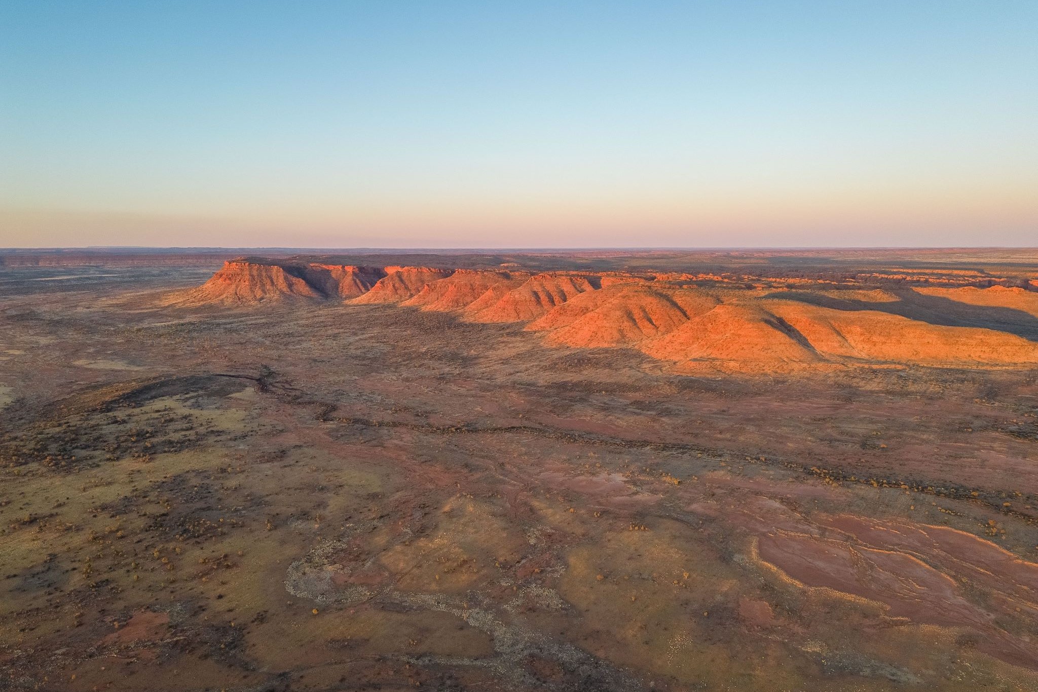Aerial of the West Macdonnell Ranges © Tourism NT