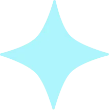 A light blue 4-pointed star