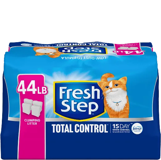 A package of 44 lb Fresh Step Total Control