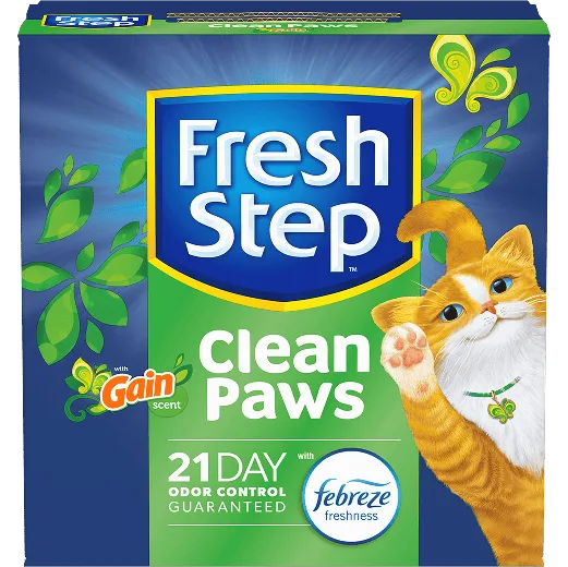 Fresh Step Clean Paws with Gain scent cat litter