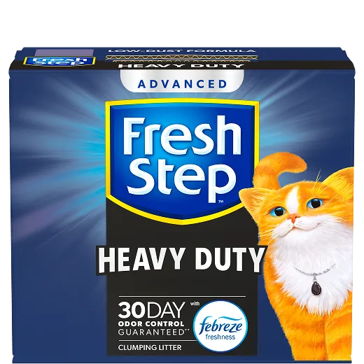 A box of Fresh Step Advanced Heavy Duty cat litter